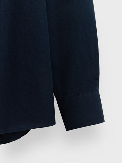 CAMISA TWILL PEACH AZUL MARINO