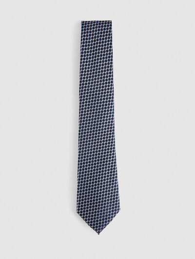 CORBATA JACQUARD AZUL MARINO