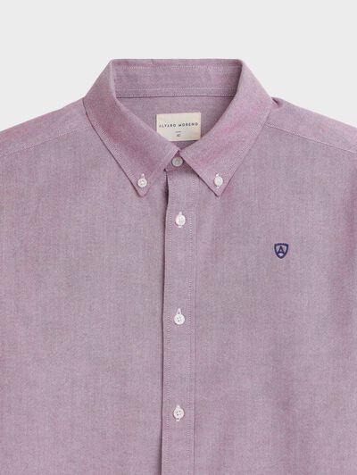 CAMISA OXFORD SOLID BURDEOS