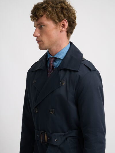 GABARDINA TRENCH AZUL MARINO