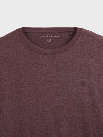 CAMISETA MELANGE BURDEOS