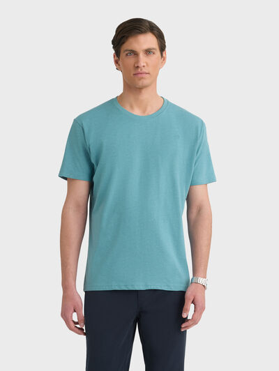 CAMISETA MELANGE TURQUESA