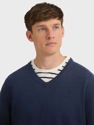 JERSEY V-NECK AZUL MARINO