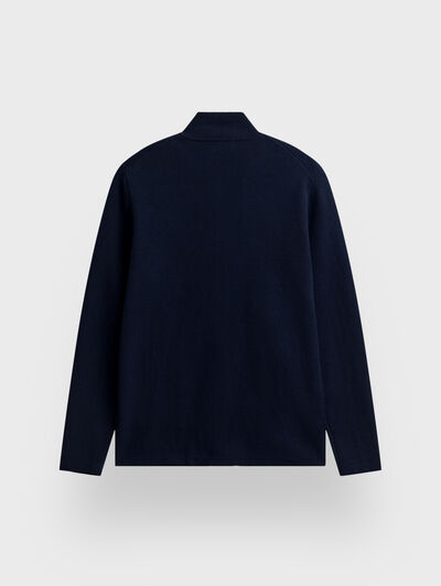 CARDIGAN CONTRASTE AZUL MARINO