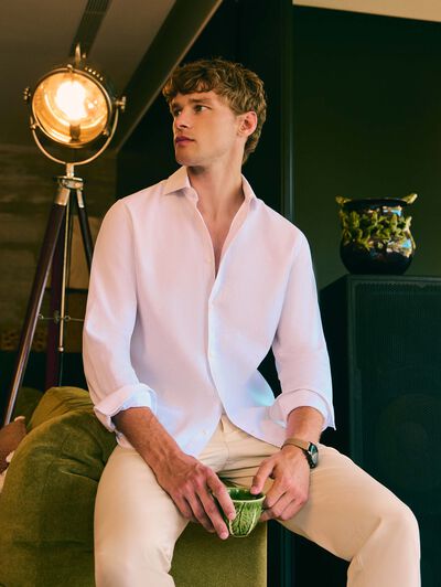 CAMISA LINO ALEX BLANCO