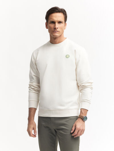 SUDADERA LOGO BLANCO