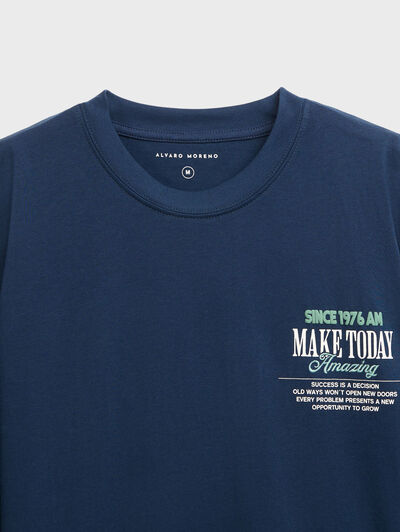 CAMISETA AMAZING AZUL MARINO