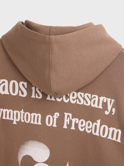 SUDADERA CAOS MARRÓN