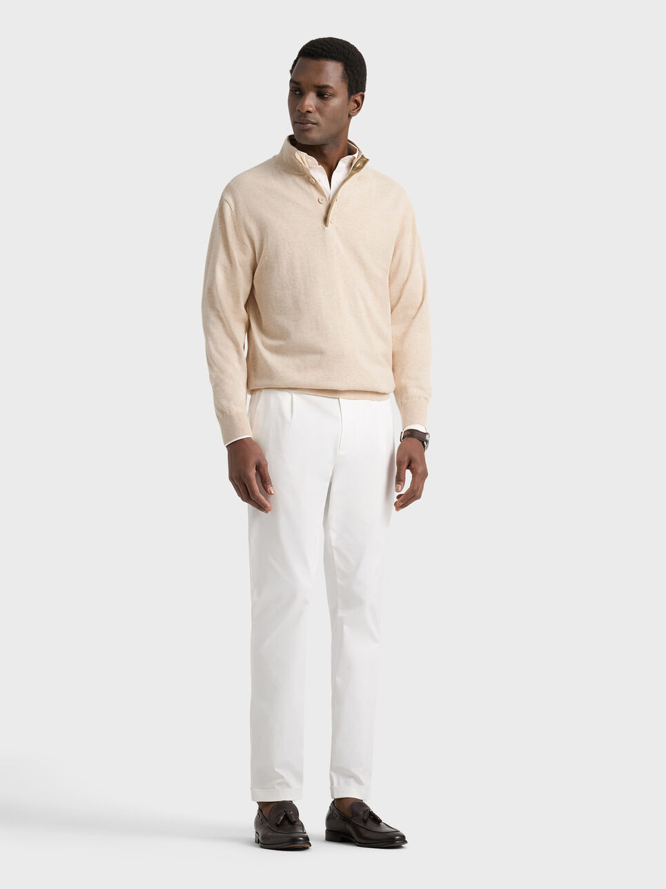 JERSEY BUTTON COLLAR