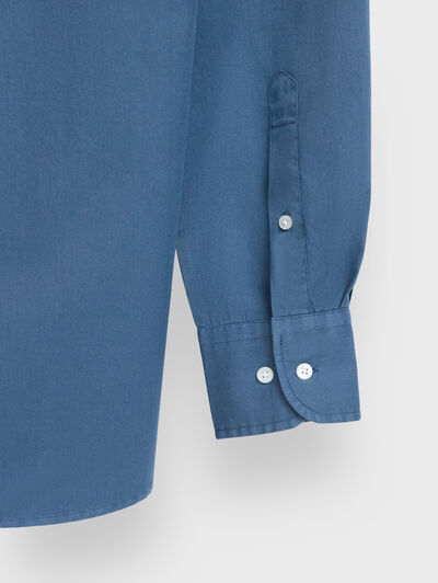 CAMISA POPELIN DYE AZUL