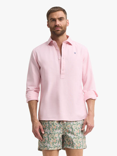 POLERA OXFORD SOLID CORAL