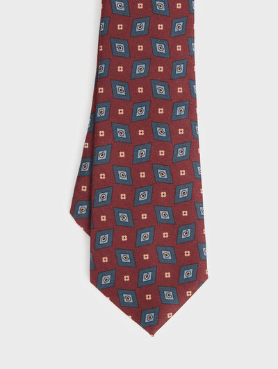 CORBATA PRINTED BURDEOS