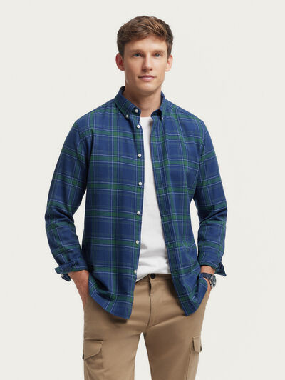 CAMISA FLANNEL TARTAN VERDE