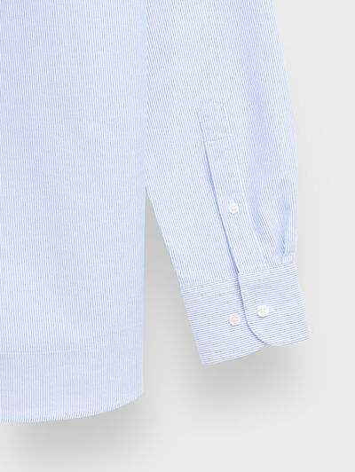 CAMISA OXFORD MIL RAYAS AZUL