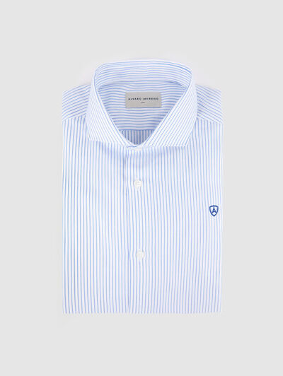 CAMISA RAYAS PANAMA AZUL