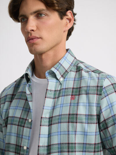 CAMISA TARTAN CHECKS VERDE AGUA