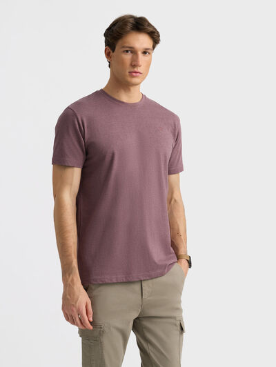 CAMISETA MELANGE BURDEOS