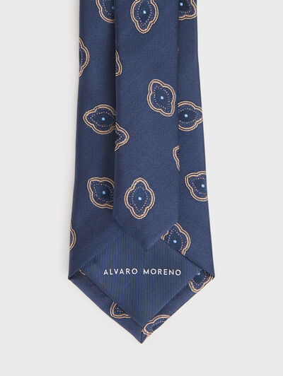 CORBATA JAQUARD MF AZUL MARINO