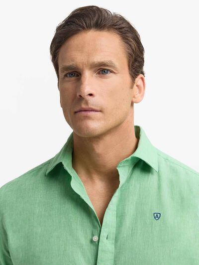 CAMISA LINO CHAMBRAY VERDE