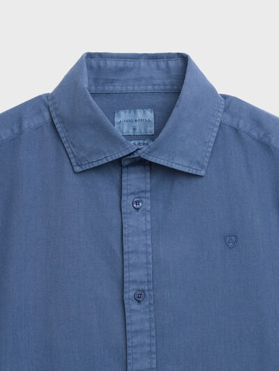 CAMISA LINO GD AZUL MARINO