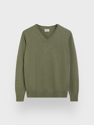 JERSEY V-NECK VERDE