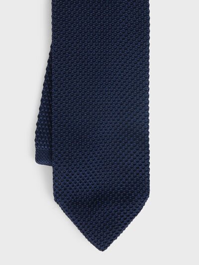 CORBATA PUNTO AZUL MARINO