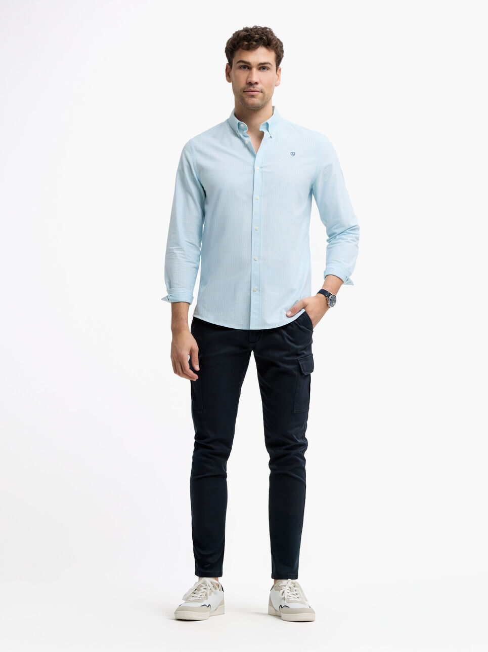 CAMISA PIN POINT RAYAS