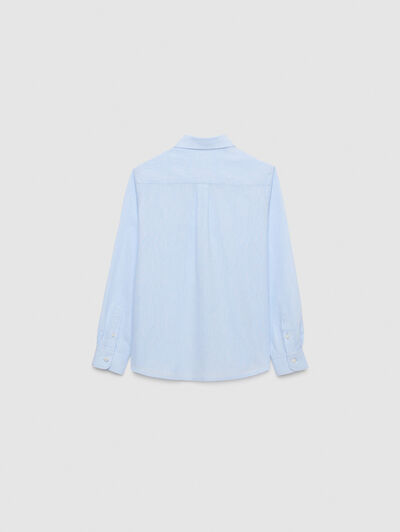 CAMISA LINO C. BOTON KIDS CELESTE