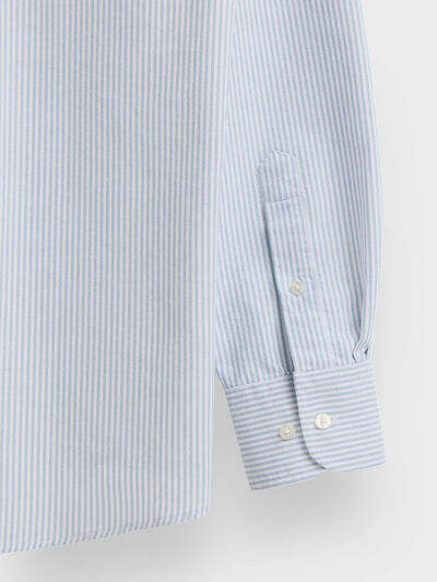 CAMISA OXFORD STRIPES AZUL