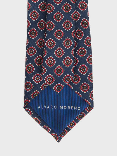 CORBATA PRINTED AZUL MARINO