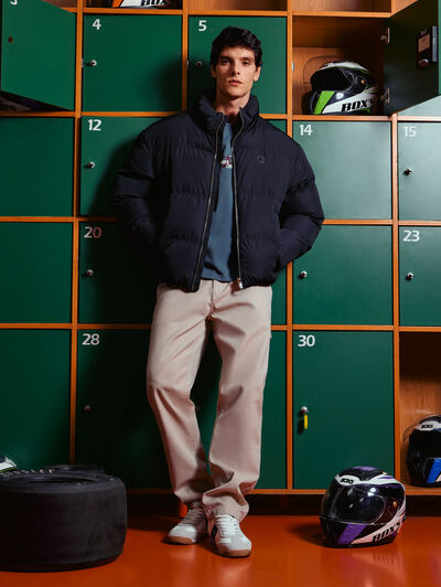 CAZADORA BOXY AZUL MARINO