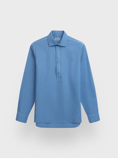 POLERA OXFORD DYE AZUL