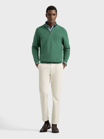 JERSEY CREMALLERA VERDE AGUA