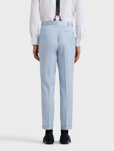 PANTALON CAPO ESTRUCTURA CELESTE