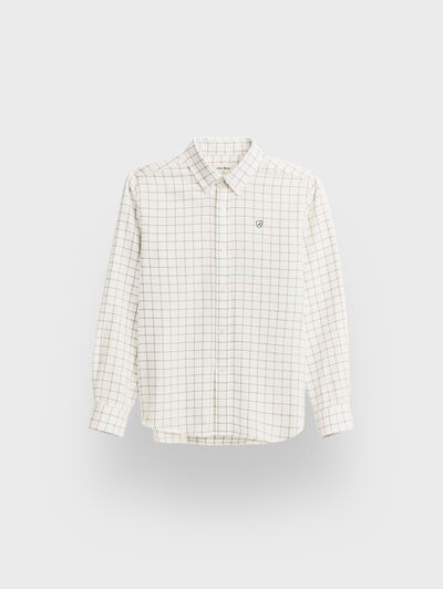 CAMISA FLANNEL CHECKS KIDS BEIGE