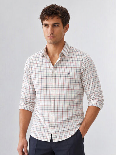 CAMISA TIE CHECKS AZUL MARINO