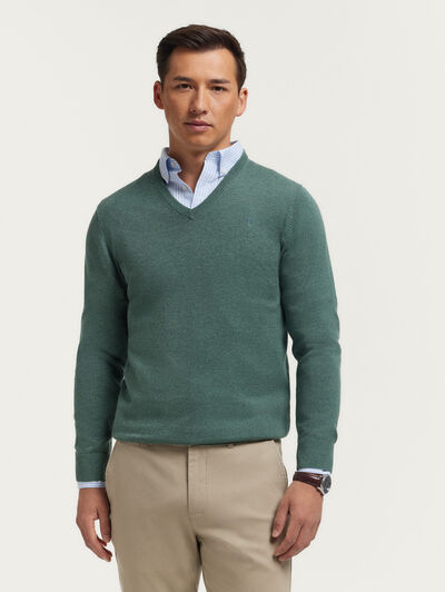 JERSEY V-NECK TRENDY VERDE