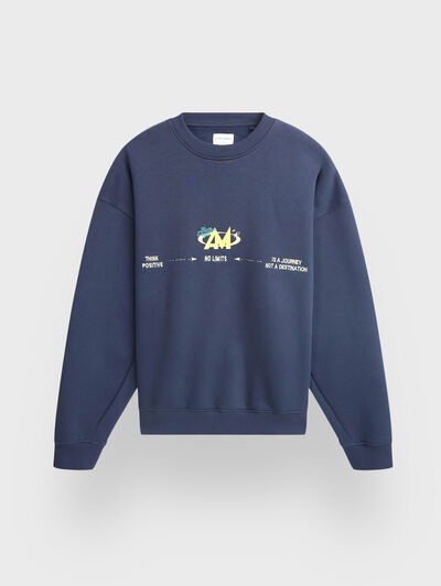 SUDADERA POSITIVE AZUL MARINO