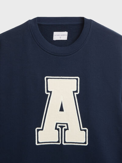 SUDADERA COLLEGE AZUL MARINO