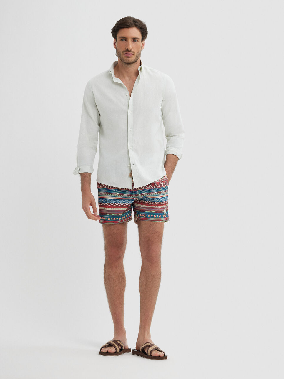 CAMISA LINO C. BOTON