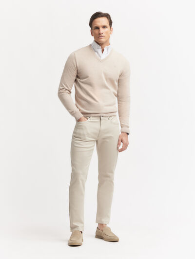 JERSEY V-NECK CRUDO