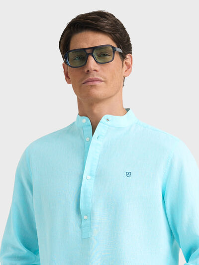 POLERA LINO MAO VERDE AGUA