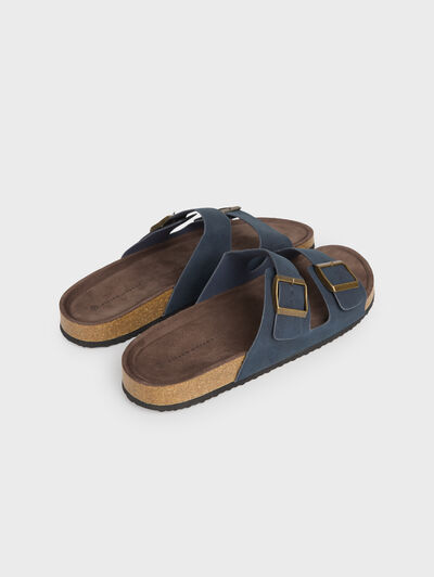 SANDALIAS HEBILLAS AZUL MARINO