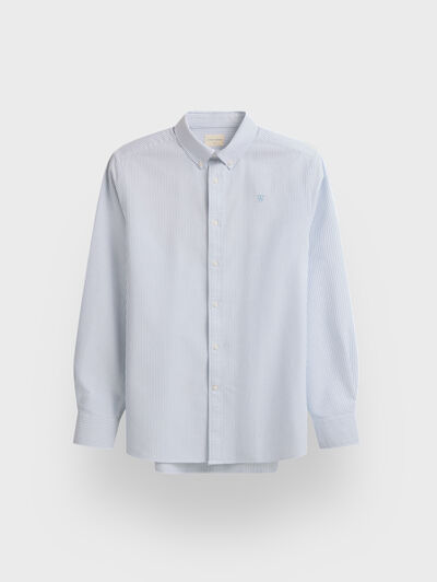 CAMISA OXFORD STRIPES AZUL