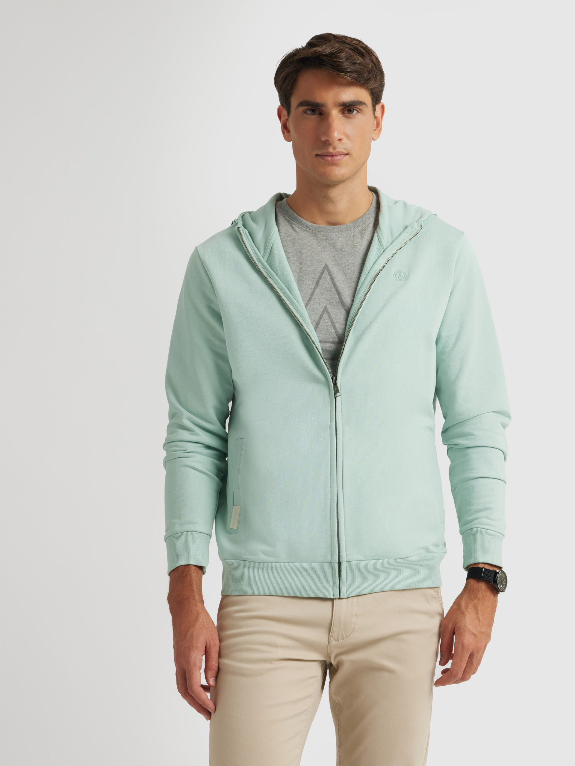 Sudadera verde agua hombre cheap