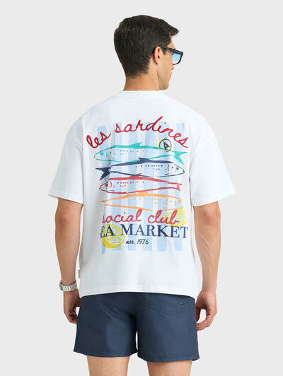 CAMISETA SARDINES BLANCO