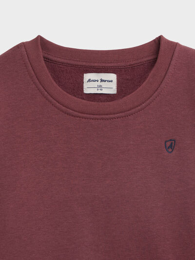 SUDADERA BASICA KIDS BURDEOS