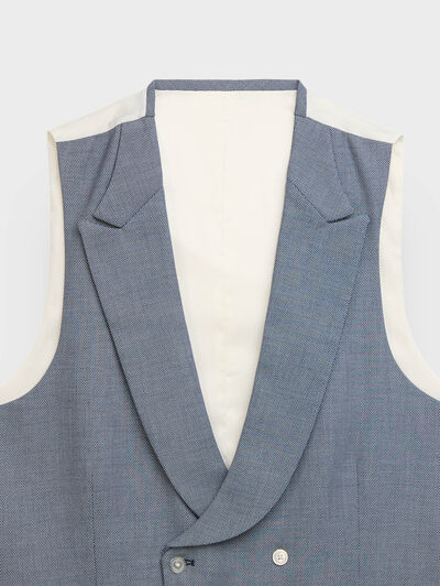 CHALECO OJO PERDIZ AZUL