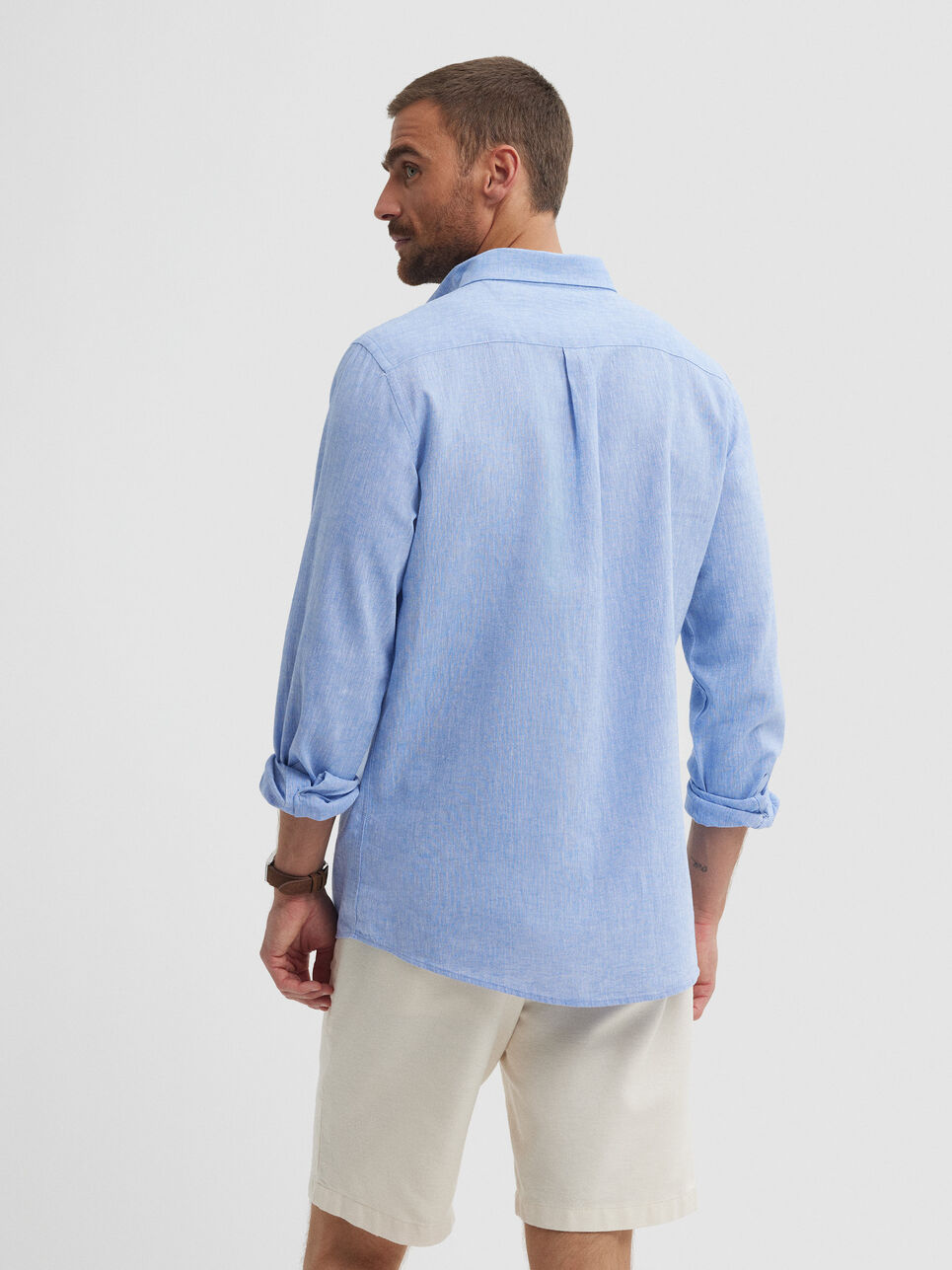 CAMISA LINO C. BOTON
