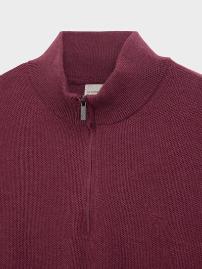 JERSEY CREMALLERA BURDEOS